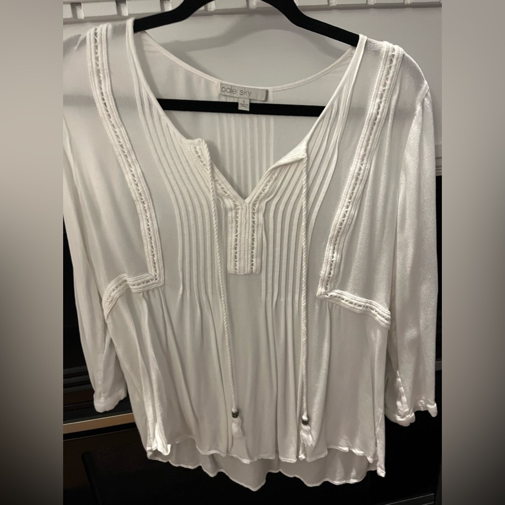 Women’s, shirt, Pale Sky, size L, white
